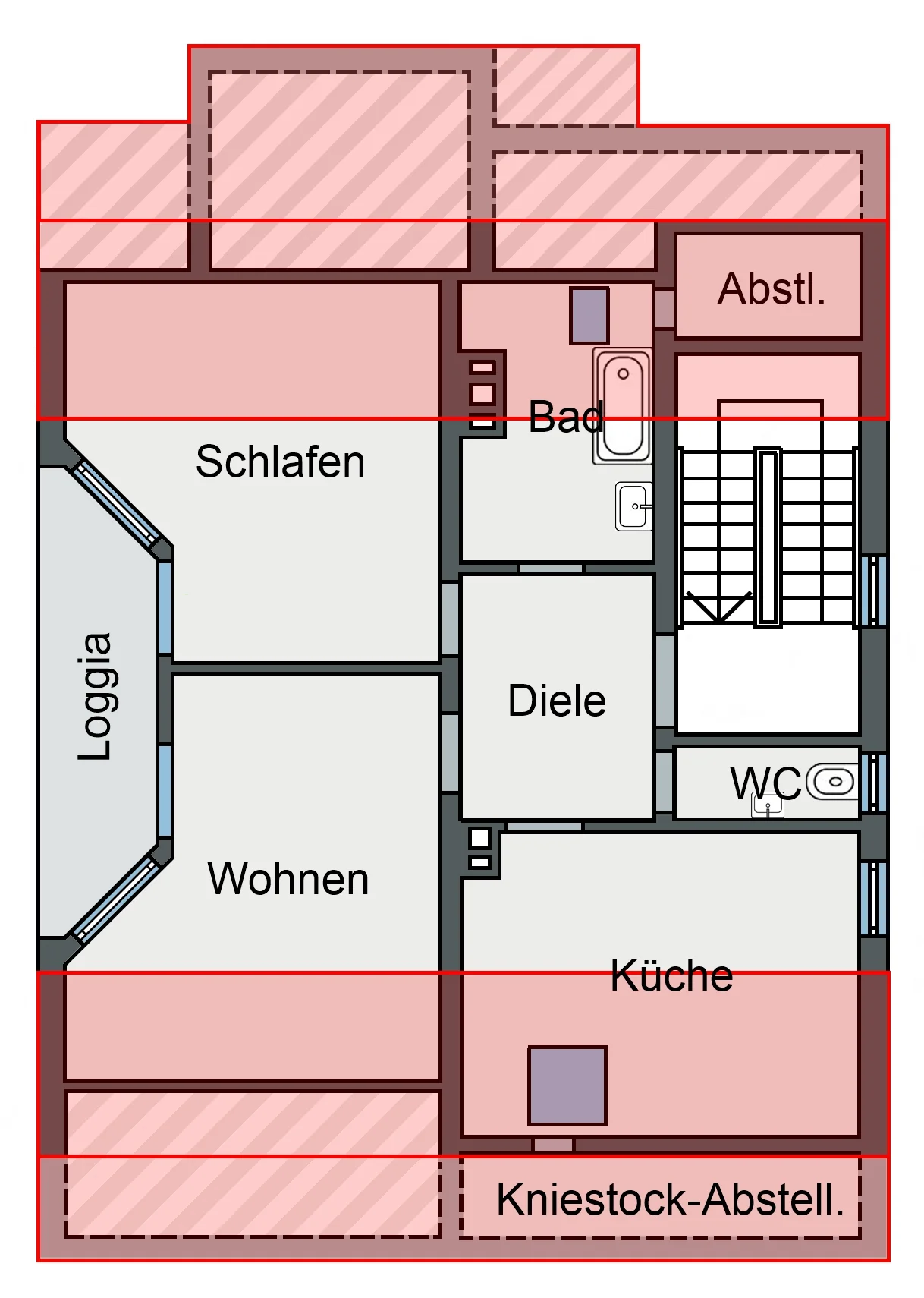 KA-Durlach / gepflegtes MFH mit drei Wohnungen, Balkonen und Gartengrundstück in ruhiger Halbhöhenlage am Turmberg