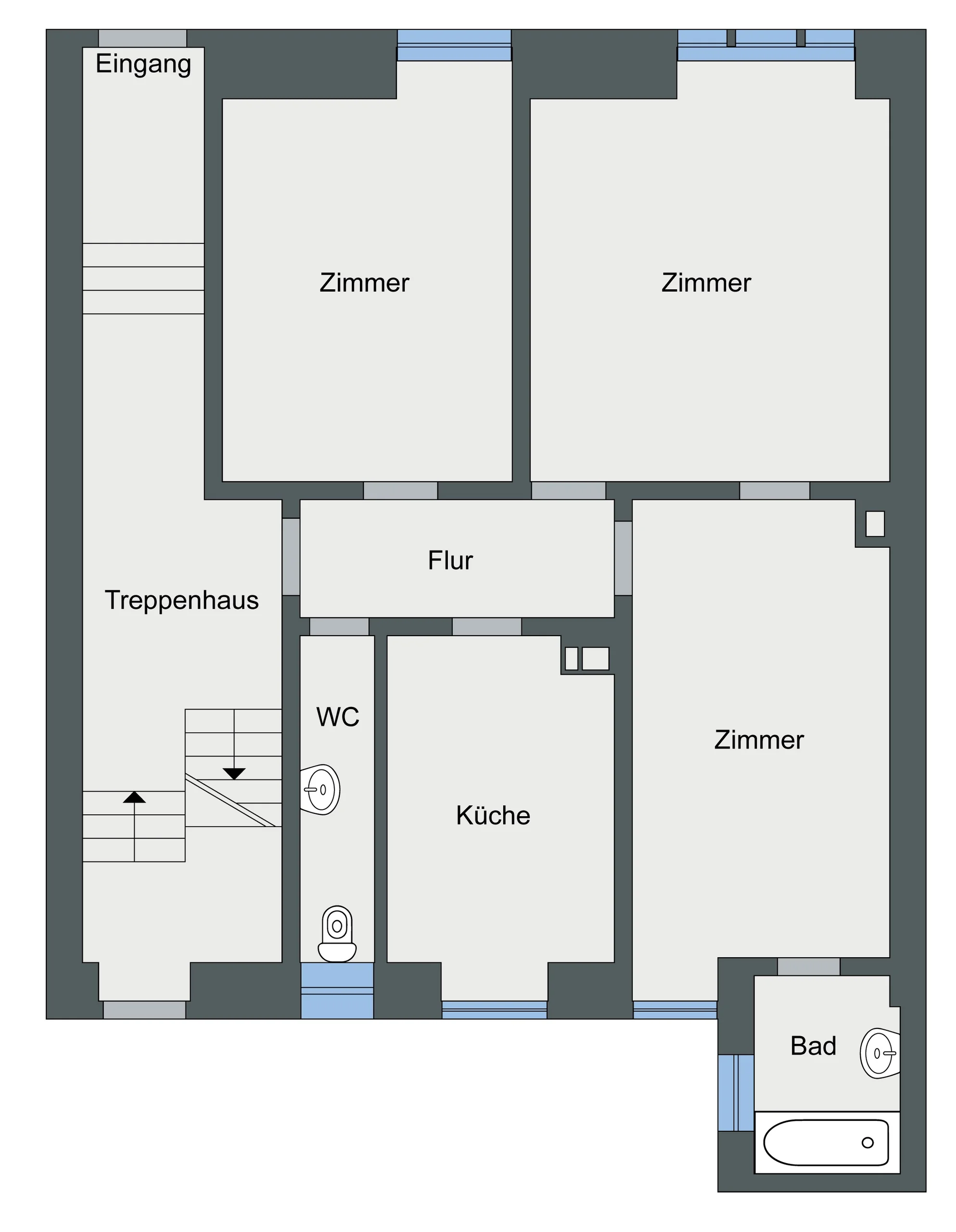 KA-Durlach / stilvolles und gepflegtes MFH mit vier Wohnungen, Garten, Innenhof und Speicherfläche / vermietet