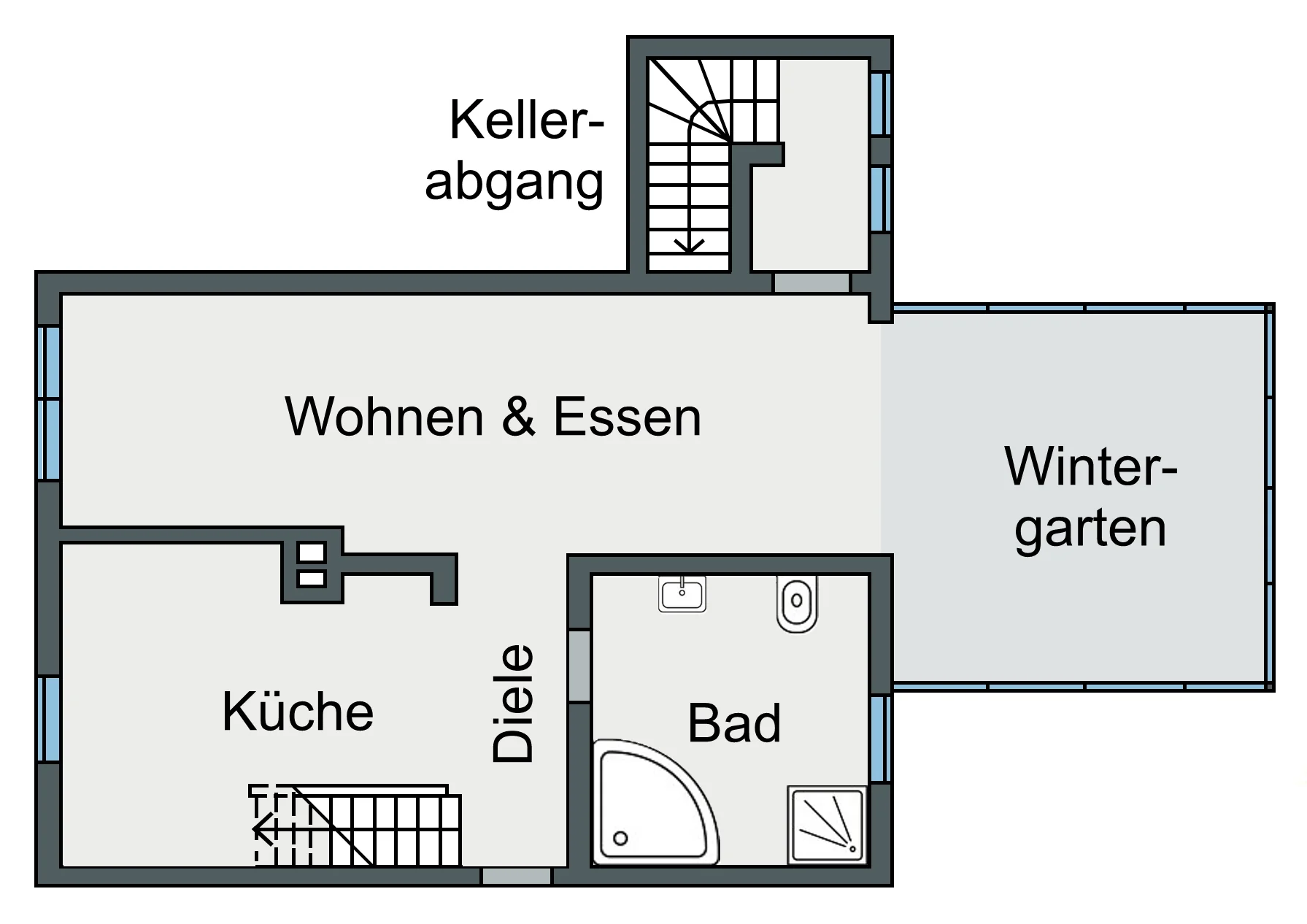 KA-Grünwinkel, Heidenstückersiedlung / freistehendes EFH mit 3 Zimmern, KFZ-Stellplätzen und schönem Grundstück / bezugsfrei