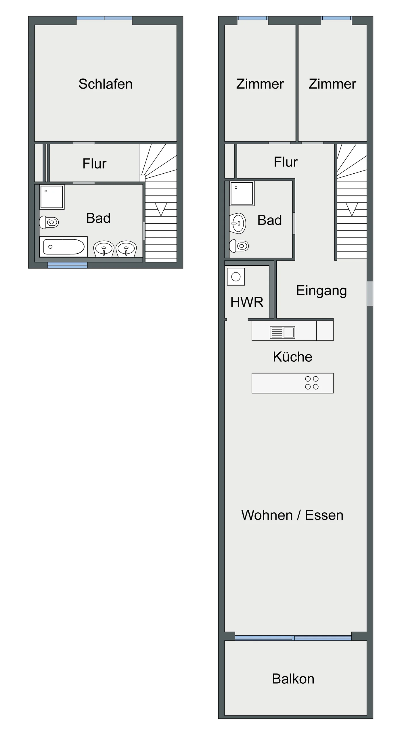 KA-Rüppurr / anspruchsvolle & großzügige Maisonette-Wohnung mit EBK, Balkon, Keller, TG- und KFZ-Stellplatz auf Erbpachtgrundstück / Wohnanlage „Alb-Aue“ / bezugsfrei