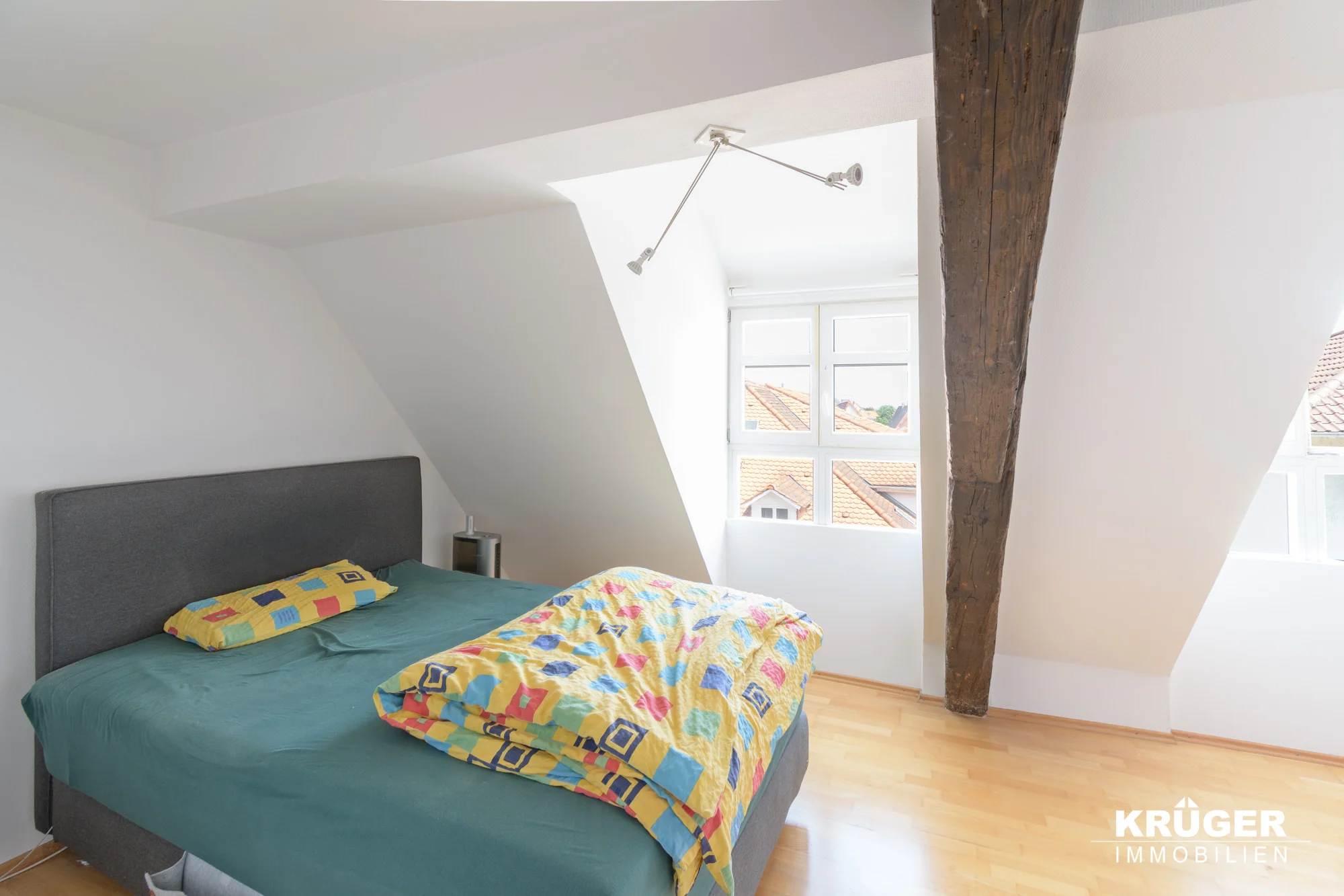 KA-Durlach / außergewöhnliche DG-Maisonette-Whg mit Süd-Loggia, 5 Zimmer und optional zwei TG-Stellplätze