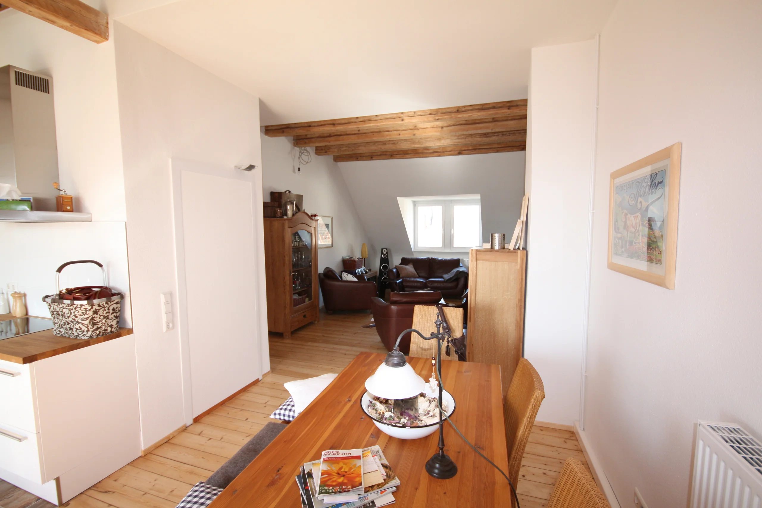 Sanierte 3-Zi-DG-Studio-Maisonette-Wohnung mit Loggia & Einbauküche in stilvollem Altbau in Durlach mit Turmbergblick