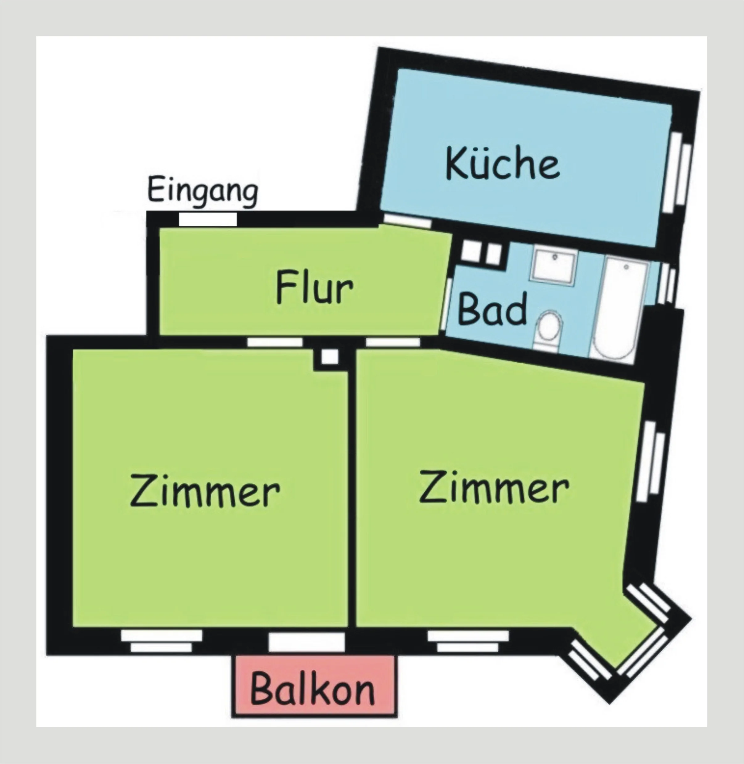 KA-Mühlburg, Peter-und-Paul-Platz / Schöne 2-Zimmer-Wohnung mit Erker, Balkon, Dielenböden und hohen Decken in stilvollem Haus