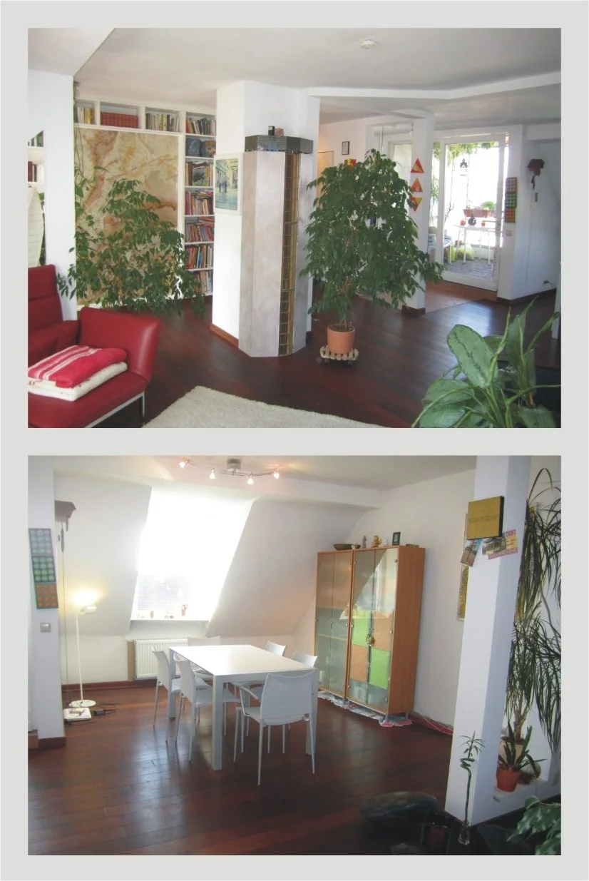KA-Südweststadt / außergewöhliche & helle DG-Maisonette-Whg mit 2 Dachbalkonen, Garage, Einbauküche, Einbaumöbeln, 2 Kellerräumen und vieles mehr!