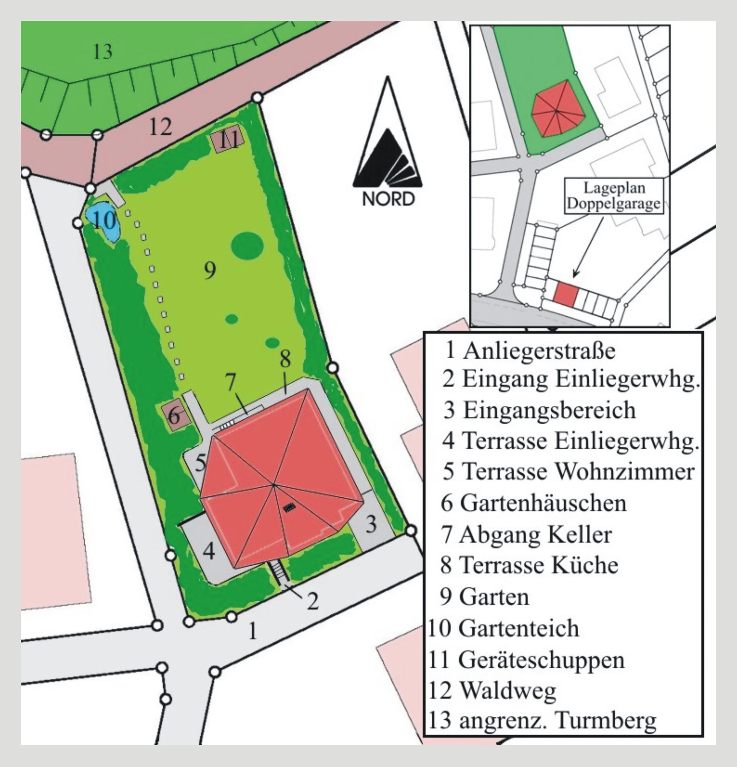 Karlsruhe-Durlach-Guggelensberg / Gepflegtes 1-Familienhaus mit Einliegerwohnung auf tollem Eckgrundstück in einzigartiger, naturnaher und ruhiger Hangwohnlage - direkt angrenzend an den Wald des Durl
