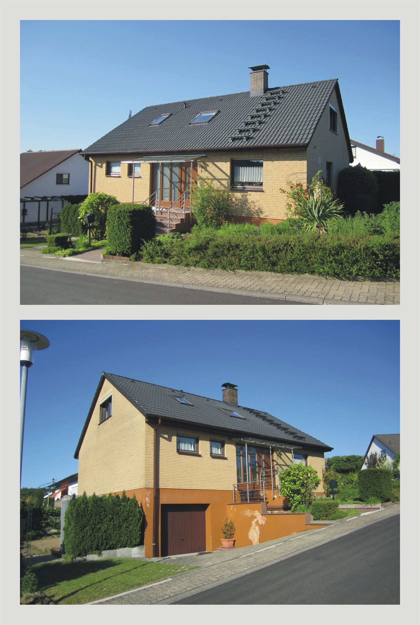 KA-Grünwettersbach / gepflegtes 1-Familienhaus mit integrierter Garage auf gut geschnittenem Eckgrundstück in schöner Hanglage