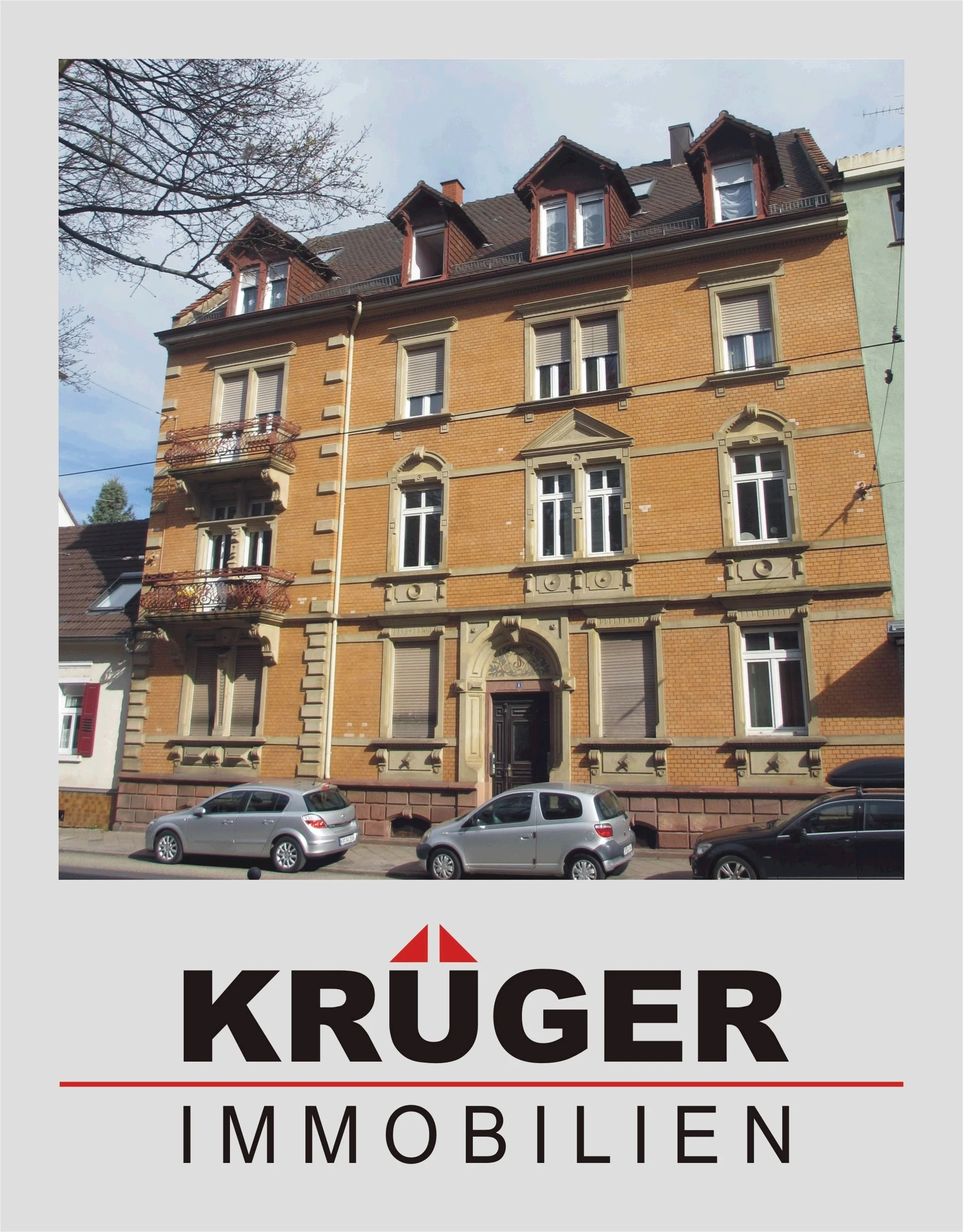Karlsruhe-Durlach / 3-Zimmer-Wohnung mit 2 Balkonen in stilvollem Altbau, Einbauküche, Tageslichtbad, Turmbergblick, uvm. sofort bezugsfrei!