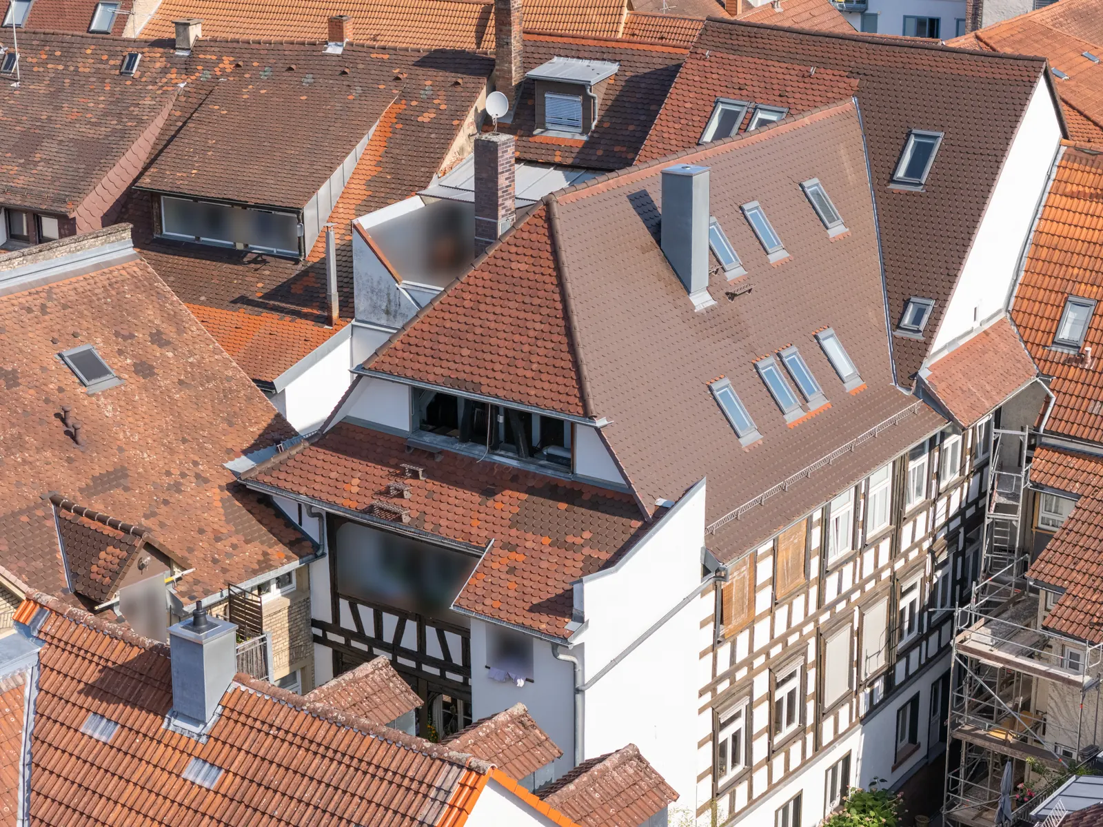 Dächer der Durlacher Altstadt rund um die Pfinztalstraße 17